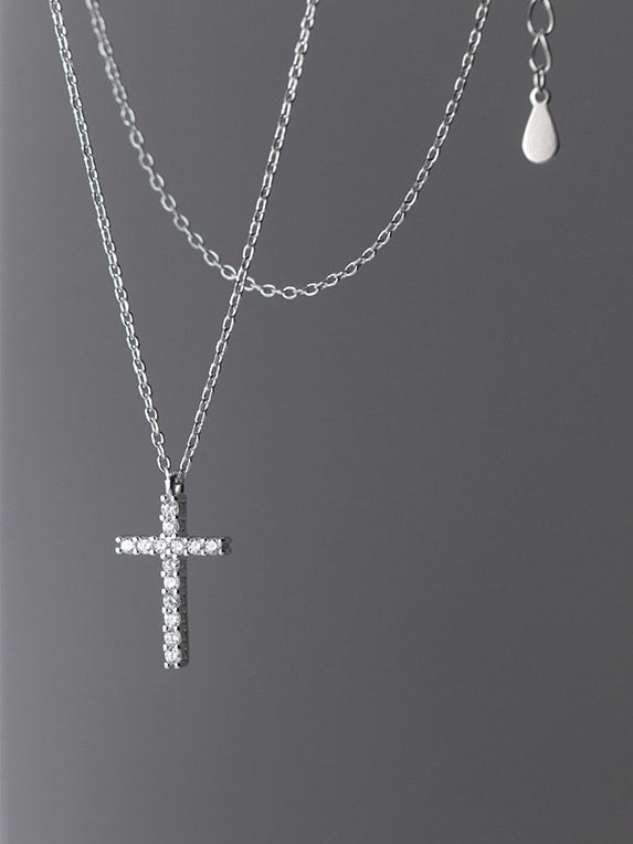 Lănțișor din argint cruciulita Simple Cross