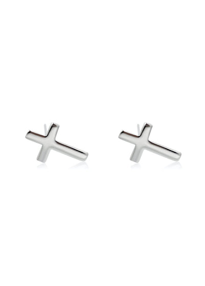 Cercei din argint Cross - Vagance Jewelry