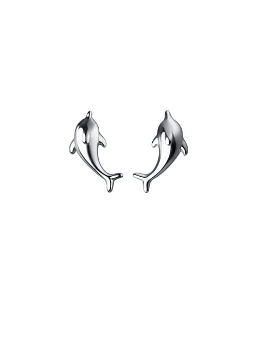 Cercei din argint Dolphin - Vagance Jewelry