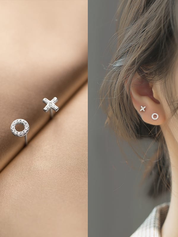 Cercei din argint Hugs and Kisses - Vagance Jewelry