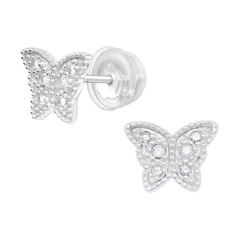 Cercei din argint Lovely Butterfly - Vagance Jewelry