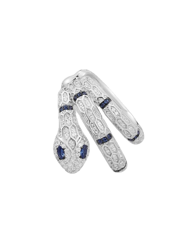 Cercel clip-on din argint Dreamy Snake - Vagance Jewelry