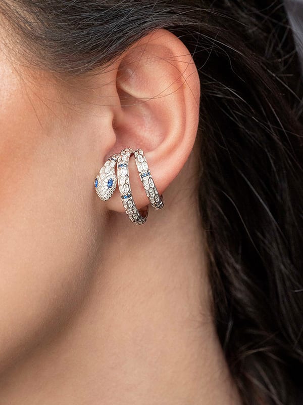 Cercel clip-on din argint Dreamy Snake - Vagance Jewelry
