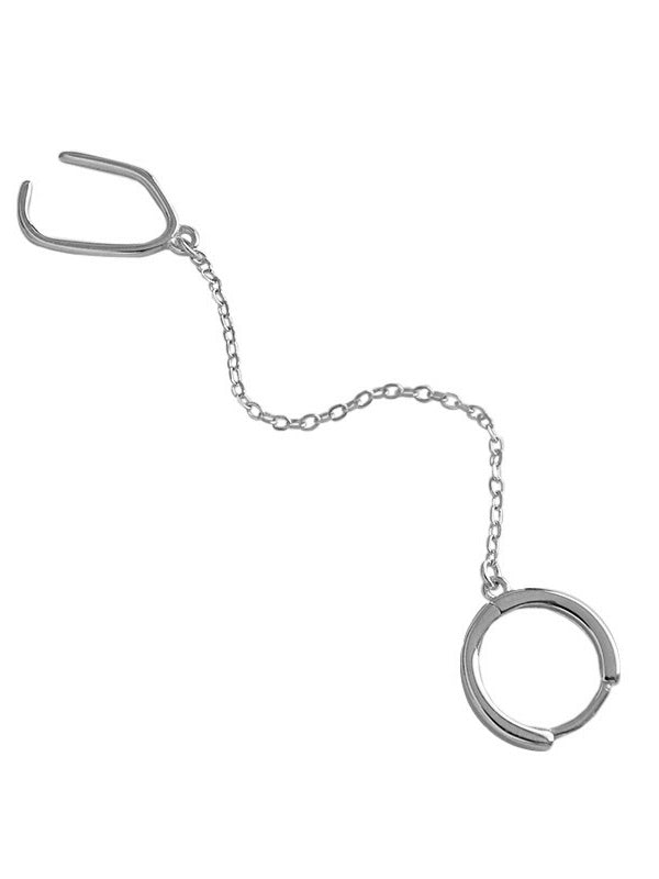 Cercel clip-on din argint Halfway - Vagance Jewelry