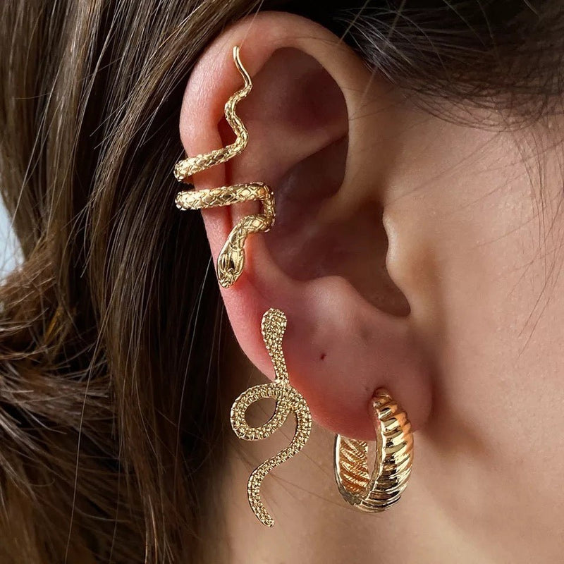 Cercel clip-on Modern Snake - Vagance Jewelry