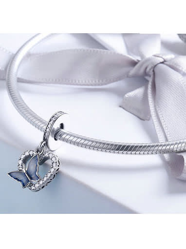 Charm din argint Blue Butterfly - Vagance Jewelry