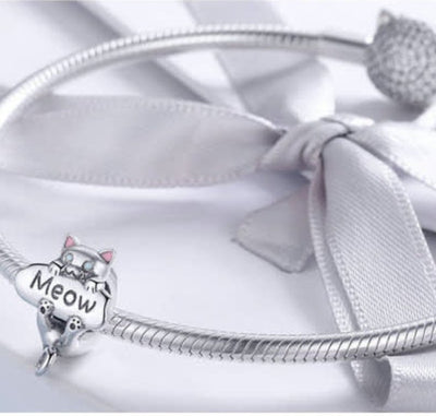 Charm din argint Meow - Vagance Jewelry