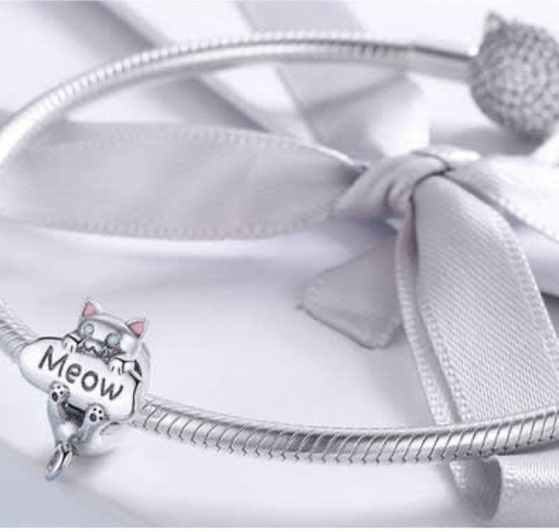 Charm din argint Meow - Vagance Jewelry