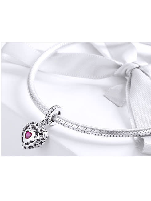 Charm din argint Red Heart - Vagance Jewelry