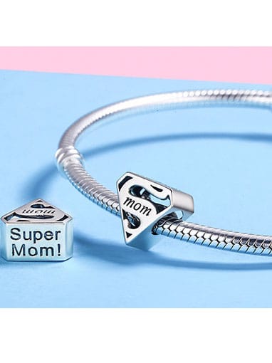 Charm din argint Supermom - Vagance Jewelry