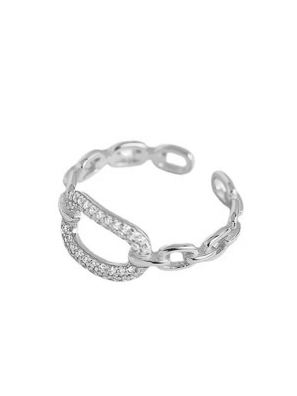 Inel reglabil din argint Crystal Chain - Vagance România