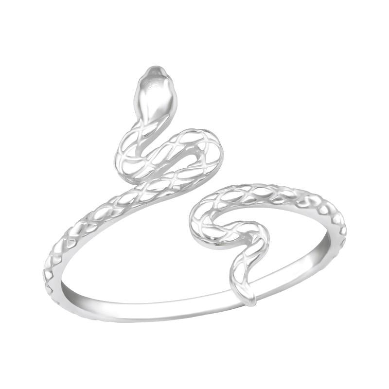 Inel reglabil din argint Cute Snake - Vagance Jewelry