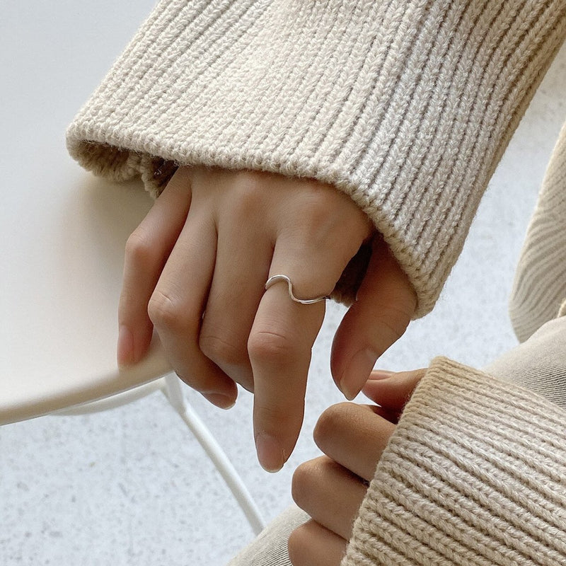 Inel reglabil din argint Dahlia - Vagance Jewelry