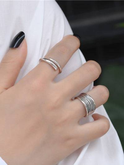 Inel reglabil din argint Firelight - Vagance Jewelry