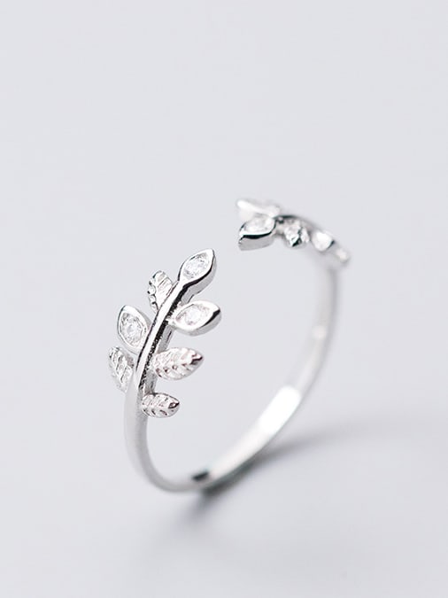 Inel reglabil din argint Leaf - Vagance Jewelry