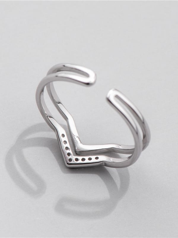 Inel reglabil din argint Liliac - Vagance Jewelry