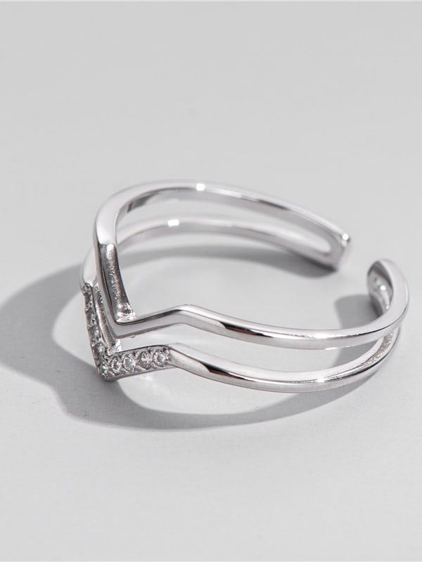 Inel reglabil din argint Liliac - Vagance Jewelry