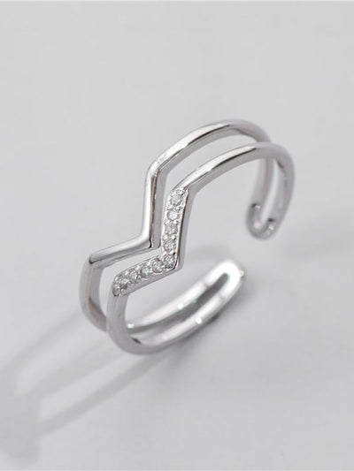 Inel reglabil din argint Liliac - Vagance Jewelry