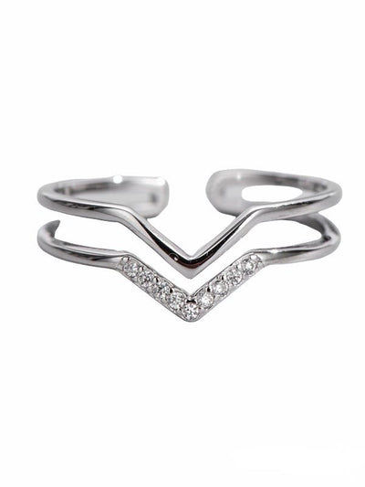 Inel reglabil din argint Liliac - Vagance Jewelry