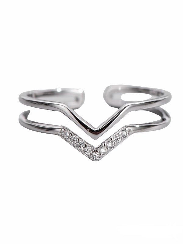 Inel reglabil din argint Liliac - Vagance Jewelry