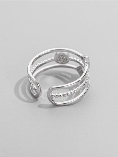 Inel reglabil din argint List - Vagance Jewelry