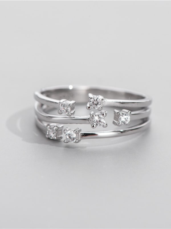 Inel reglabil din argint Ringstone - Vagance Jewelry