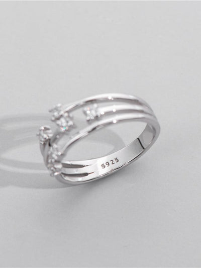 Inel reglabil din argint Ringstone - Vagance Jewelry