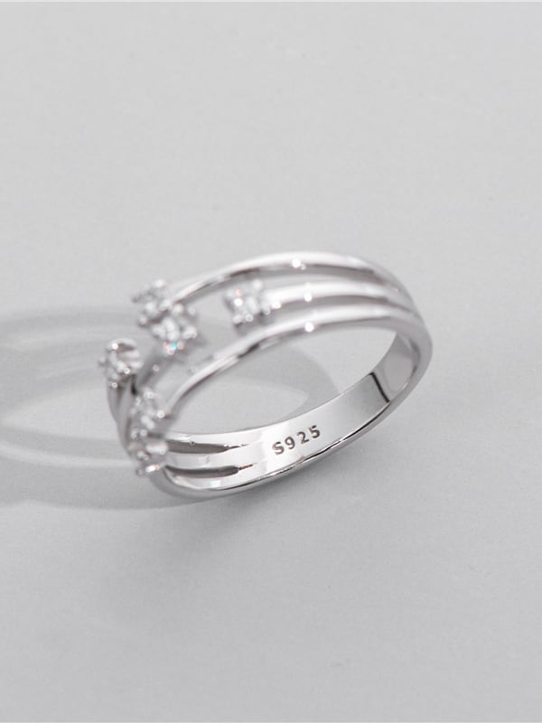 Inel reglabil din argint Ringstone - Vagance Jewelry