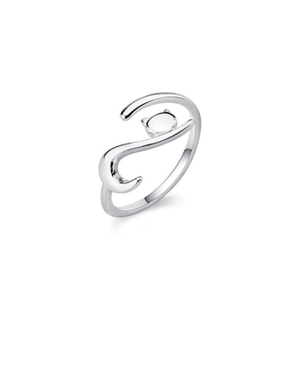 Inel reglabil din argint Sweet Cat - Vagance Jewelry