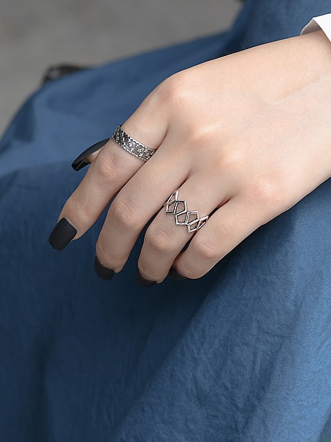 Inel reglabil din argint Tree - Vagance Jewelry