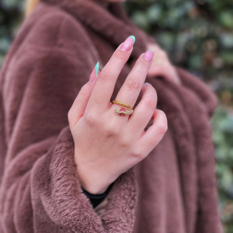 Inel reglabil Lucky Snake - Vagance Jewelry
