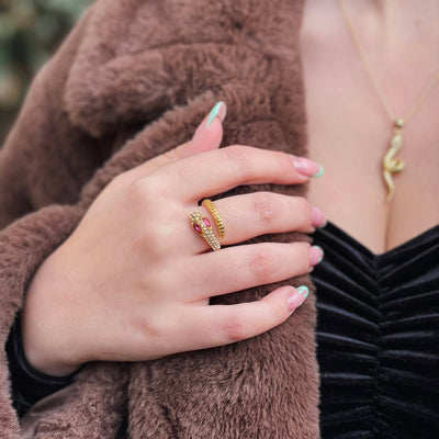 Inel reglabil Lucky Snake - Vagance Jewelry