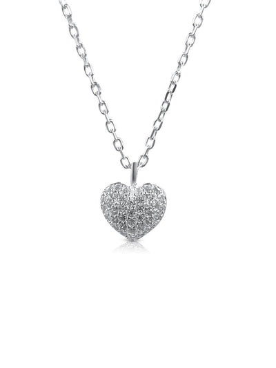 Lănțișor din argint 3D Beating heart - Vagance Jewelry