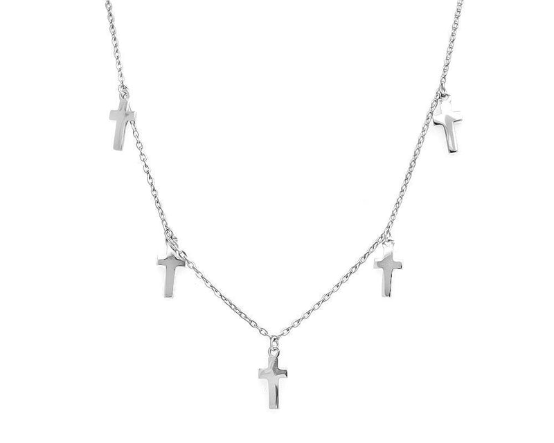 Lănțișor din argint Crosses Around - Vagance Jewelry