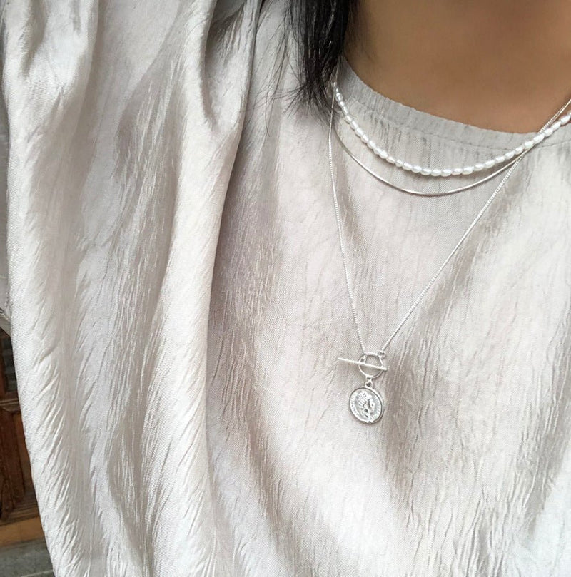Lănțișor din argint și perle naturale de apa dulce Pearl Paradise - Vagance România