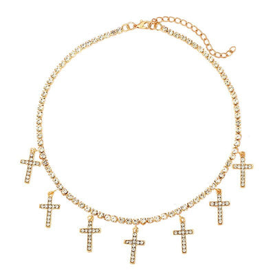 Lănțișor Sparkling Crosses - Vagance Jewelry