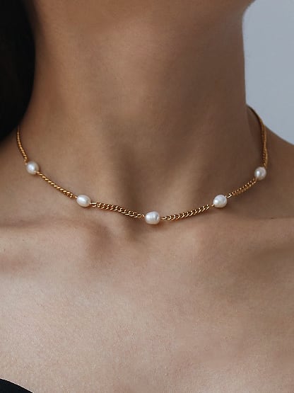 Lănțișor White Pearls - Vagance România