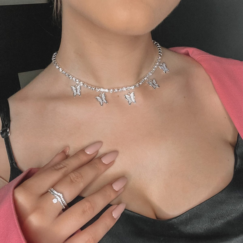 Set inele reglabile din argint Heaven+Angel - Vagance Jewelry