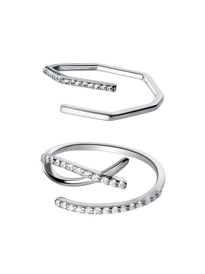 Set inele reglabile din argint Rory - Vagance Jewelry