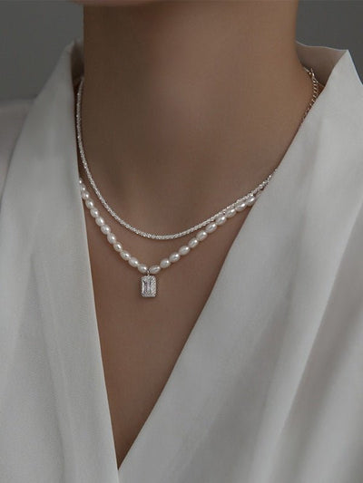 Set lănțișoare din argint Shiny Pearls - Vagance Jewelry